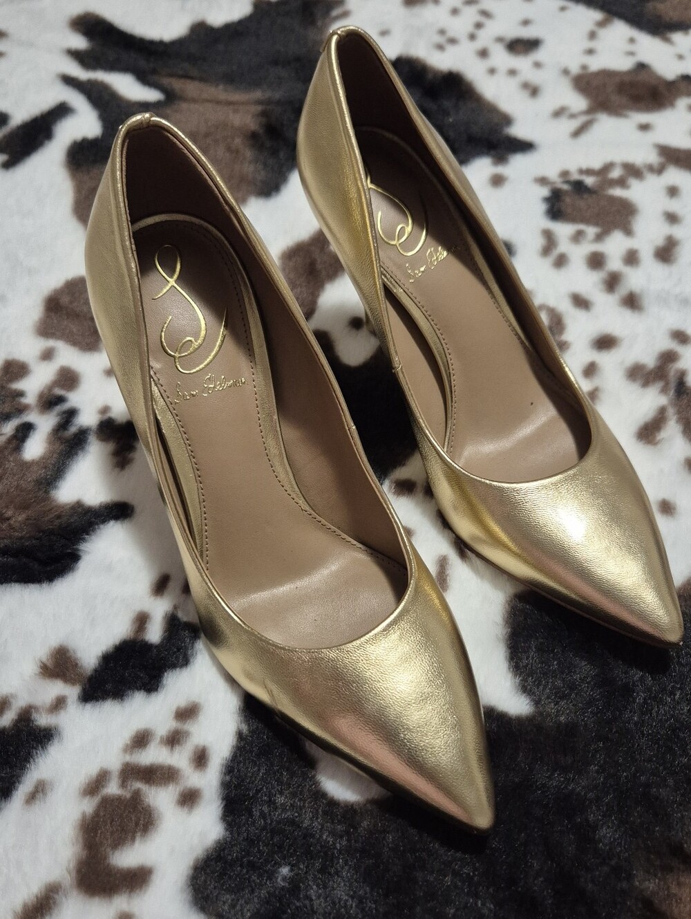 Sam Edelman Metallic Gold Pointed Toe Pumps ..Size:5.5 - Picture 14 of 14